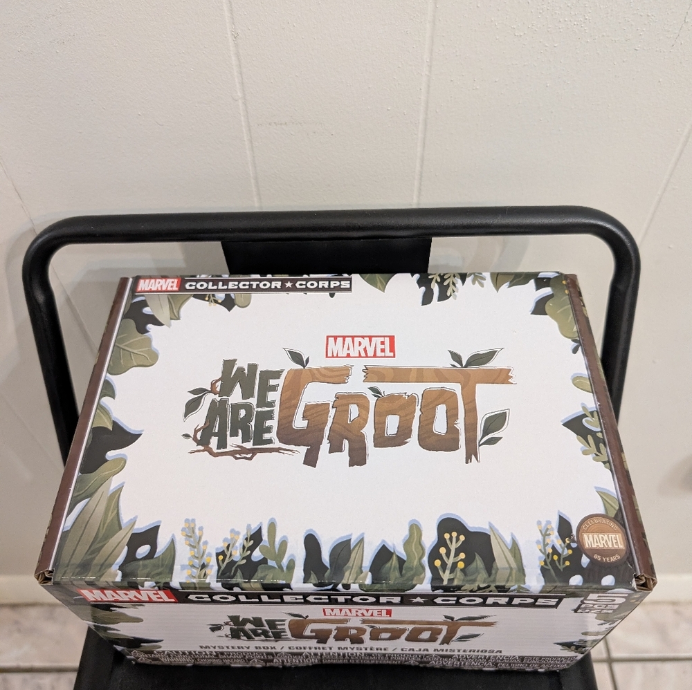 Funko Pop Marvel Collector Corps 'We Are Groot' Box With Tee Size M